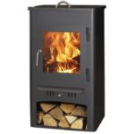 Panadero Firenze Poêle à bois en acier – 9 Kw – Bûches 42 cm – Rendement 75 %
